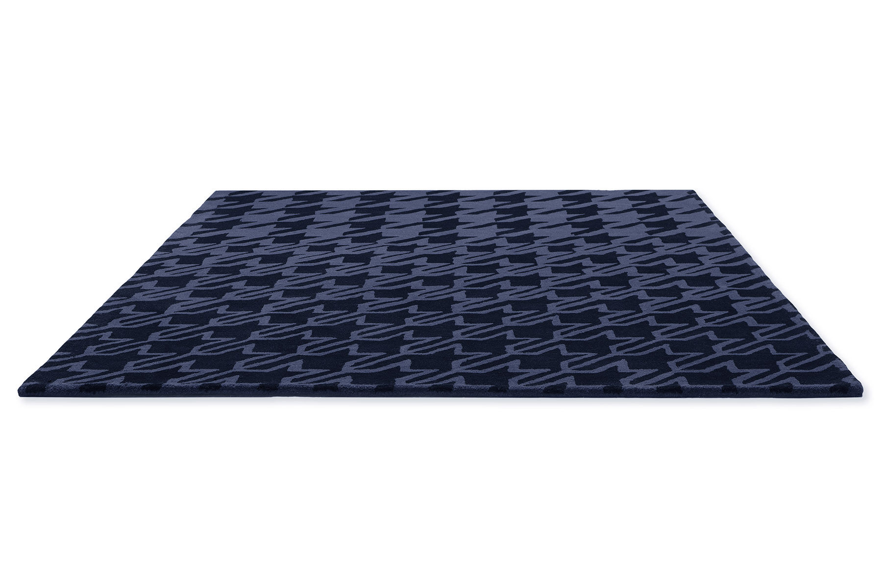 Houndstooth Dark Blue Designer Rug