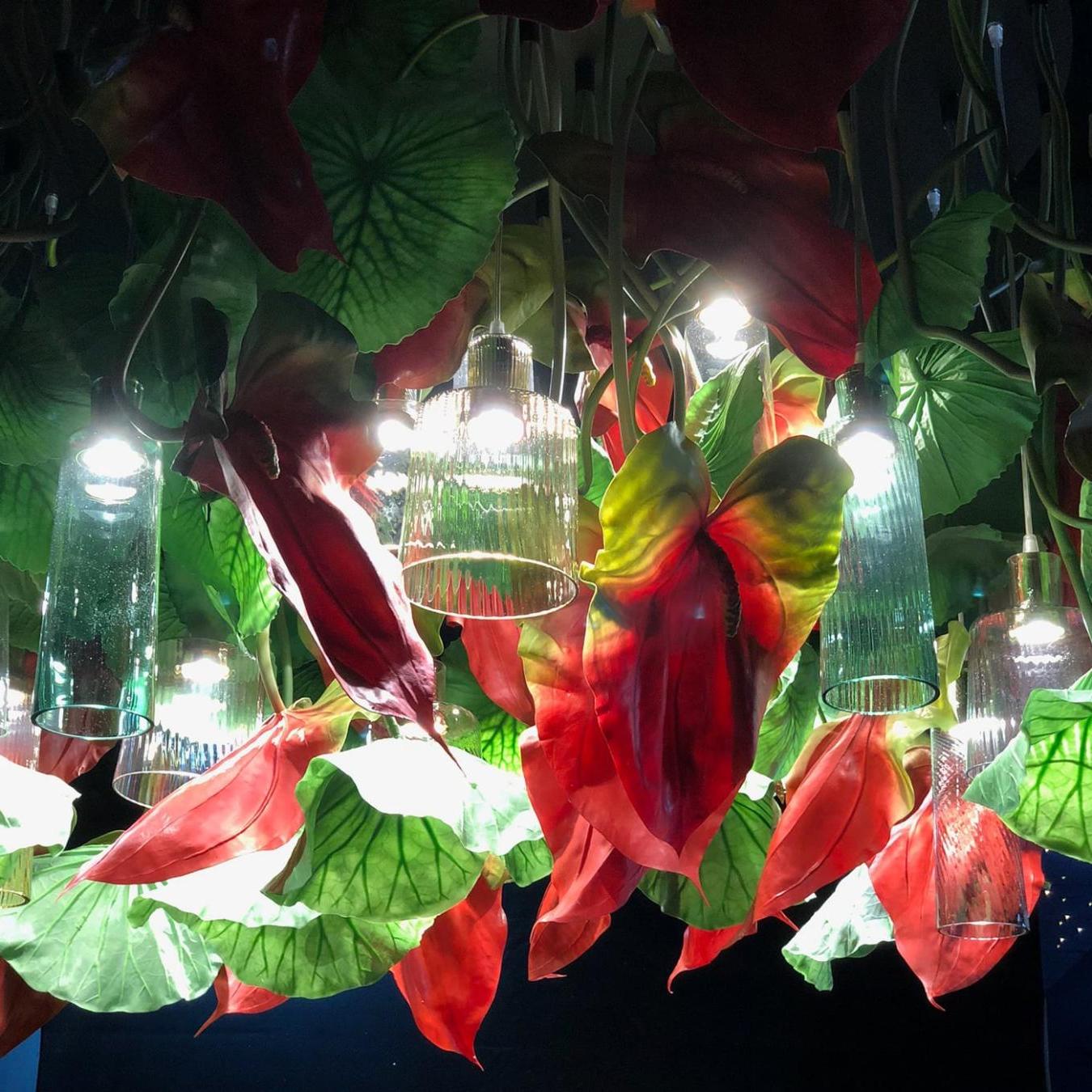 Red Anthurium Chandelier