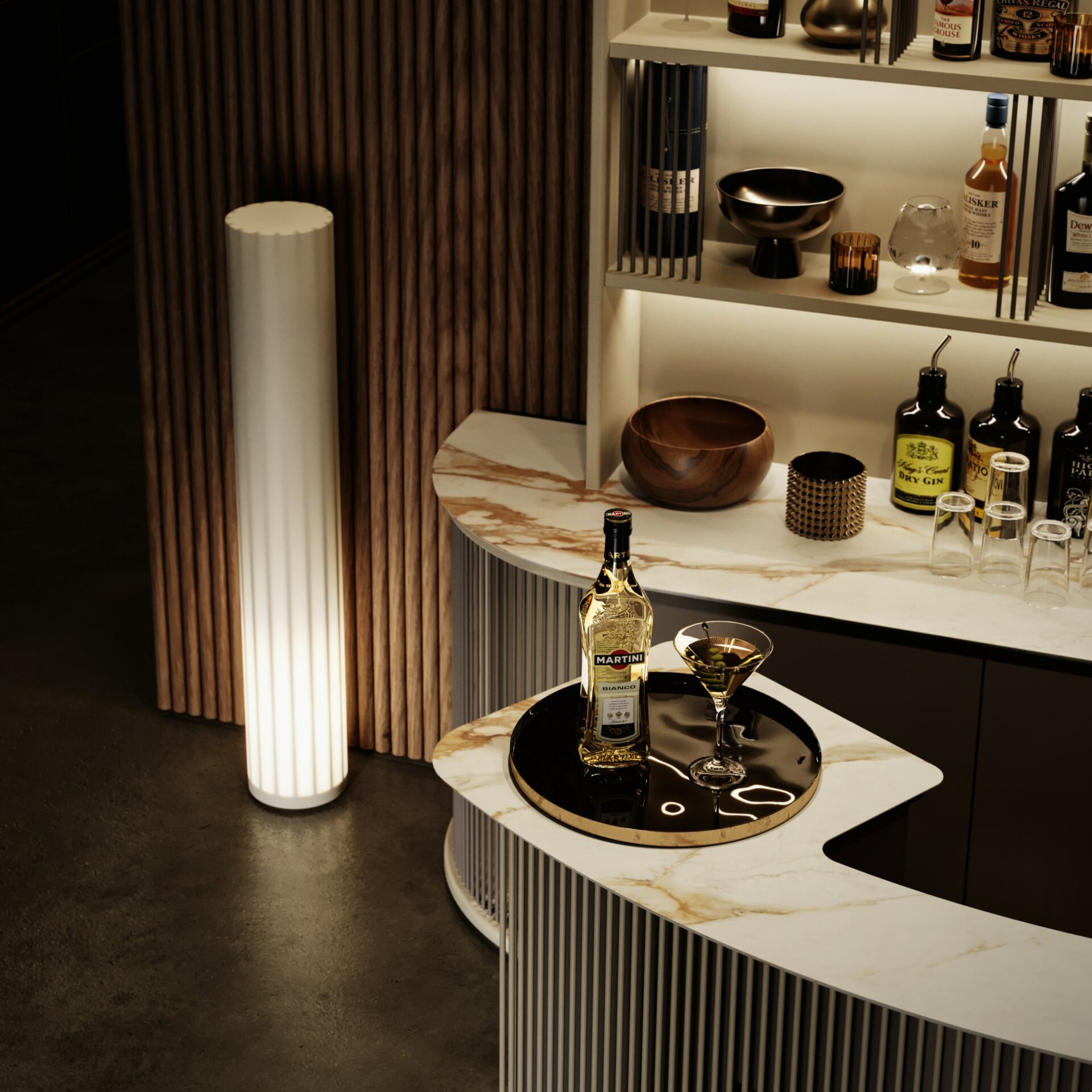 Dry Home Bar with Counter