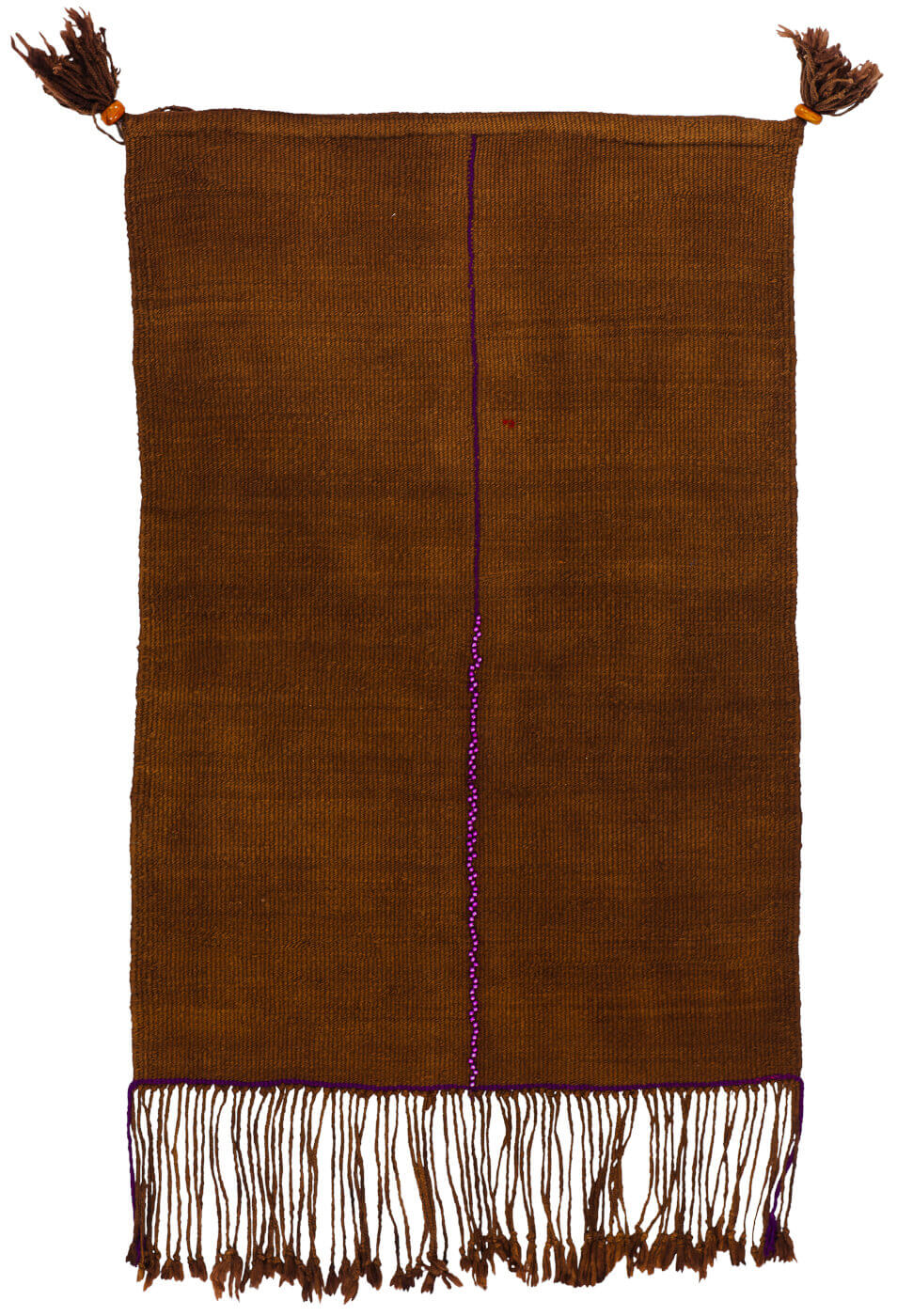 Hand-Woven Tribal Brown & Purple Rug
