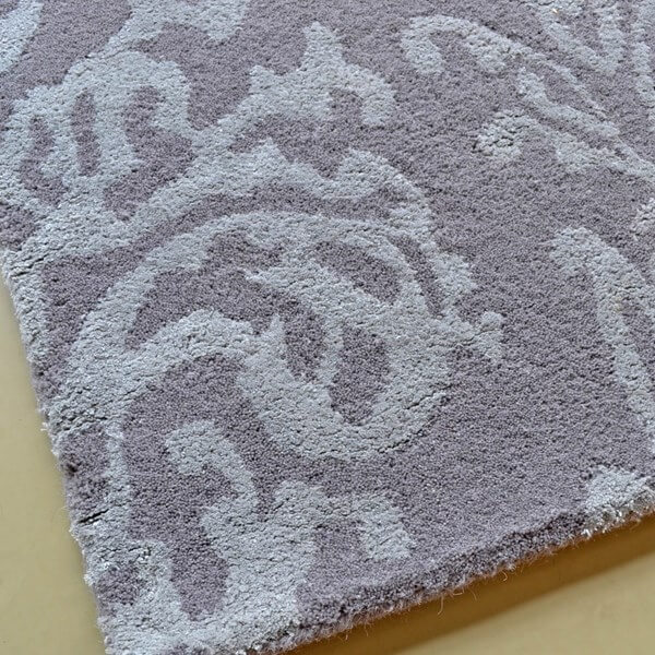 Riverside Damask Pewter Premium Rug | Size: 4' 7