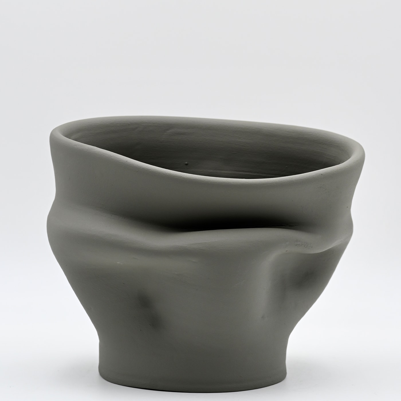 Grey Hand Sculptured Vase