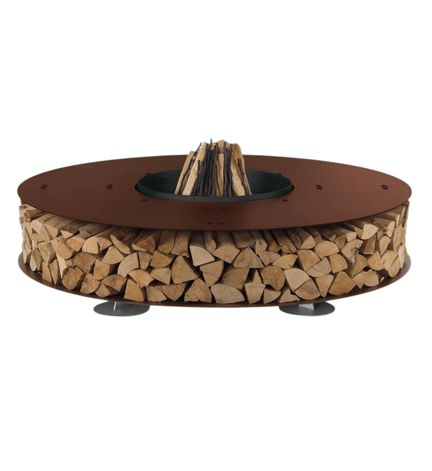 Zero Steel Luxury Outdoor Fire Pit | Dimensions: Ø 100 cm