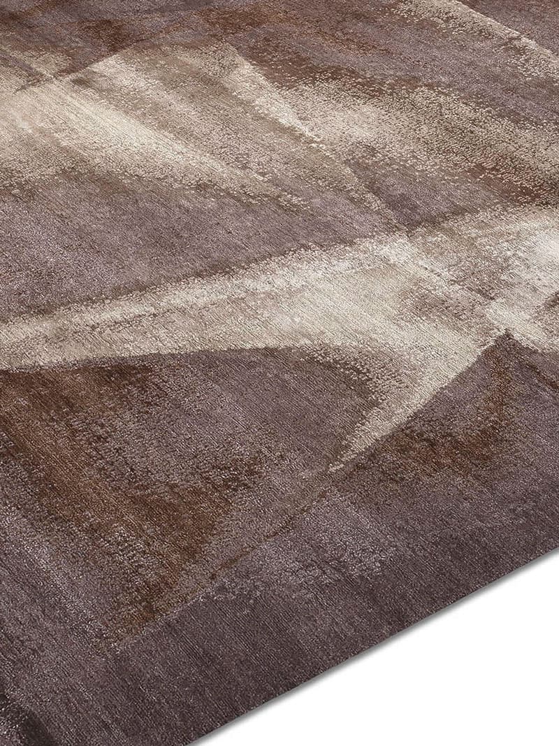 Brown Olive Hand Knotted Rug