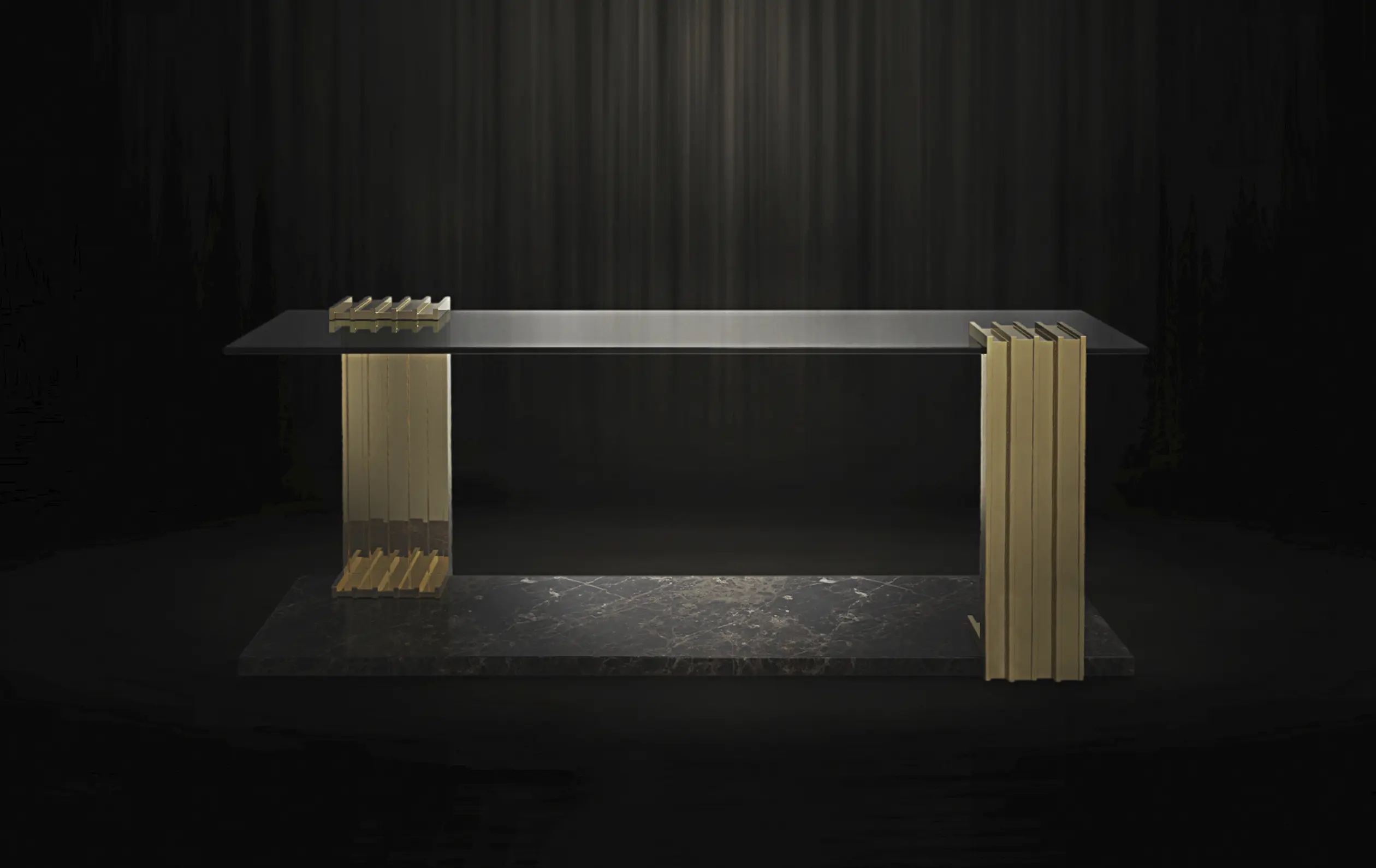 Whirlwind Long Side Table - 2