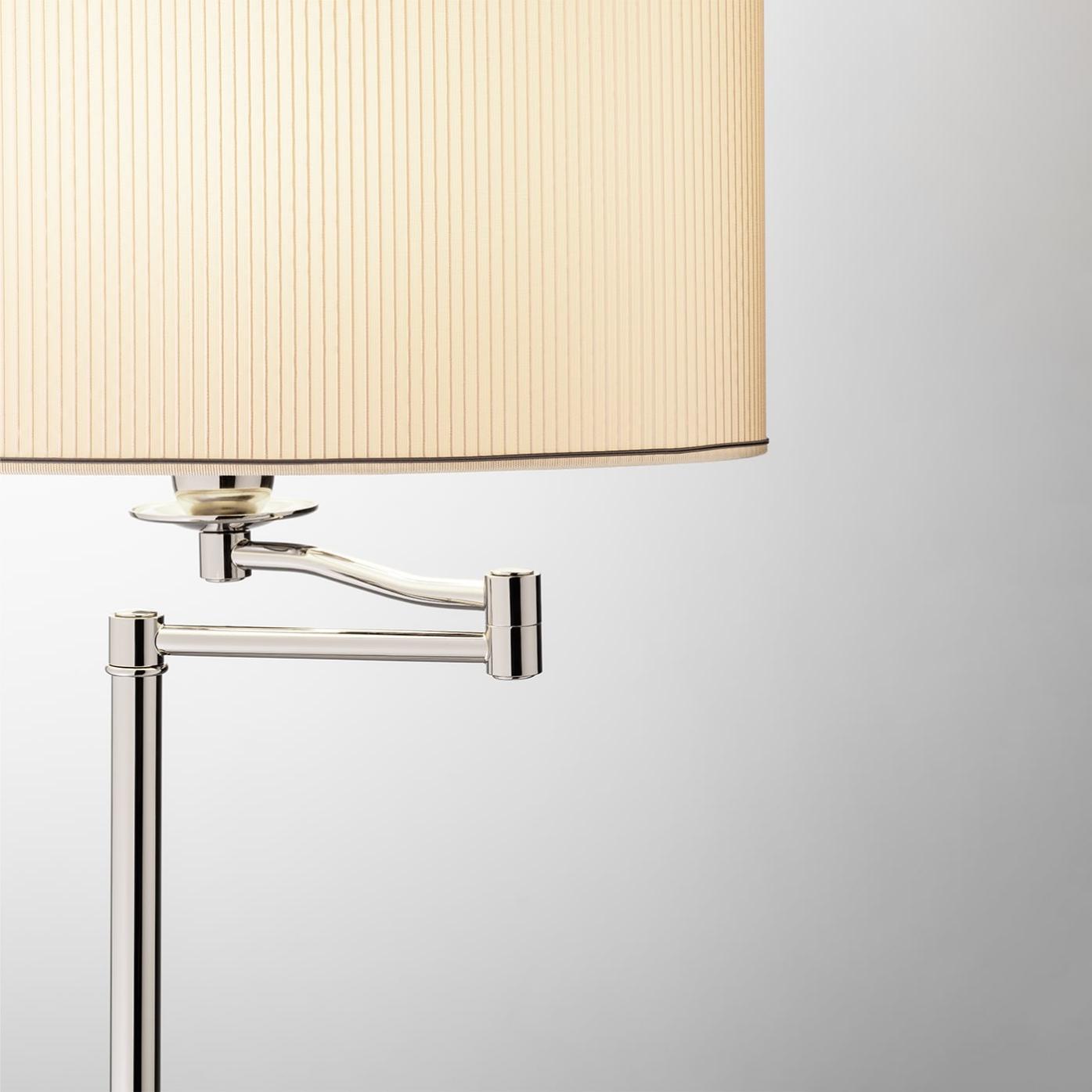 Metal Floor Lamp with a Cylindrical Lampshade