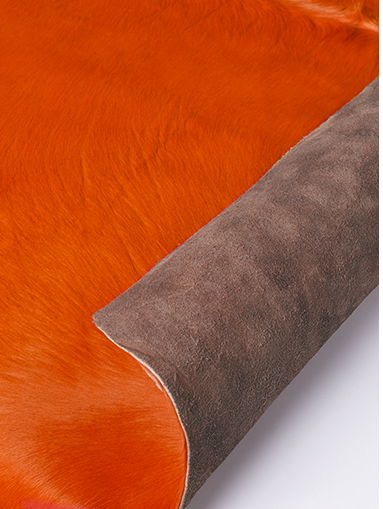 Orange Luxury Cowhide