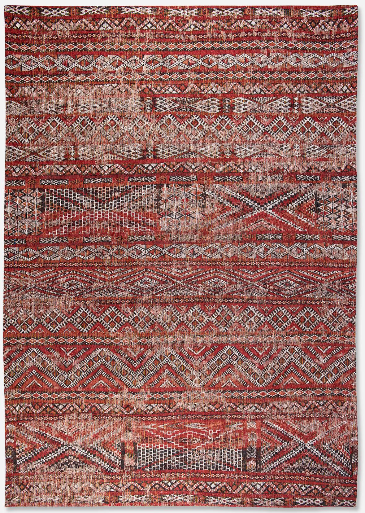 Antiquarian Flatwoven Red Rug ☞ Size: 4' 7" x 6' 7" (140 x 200 cm)