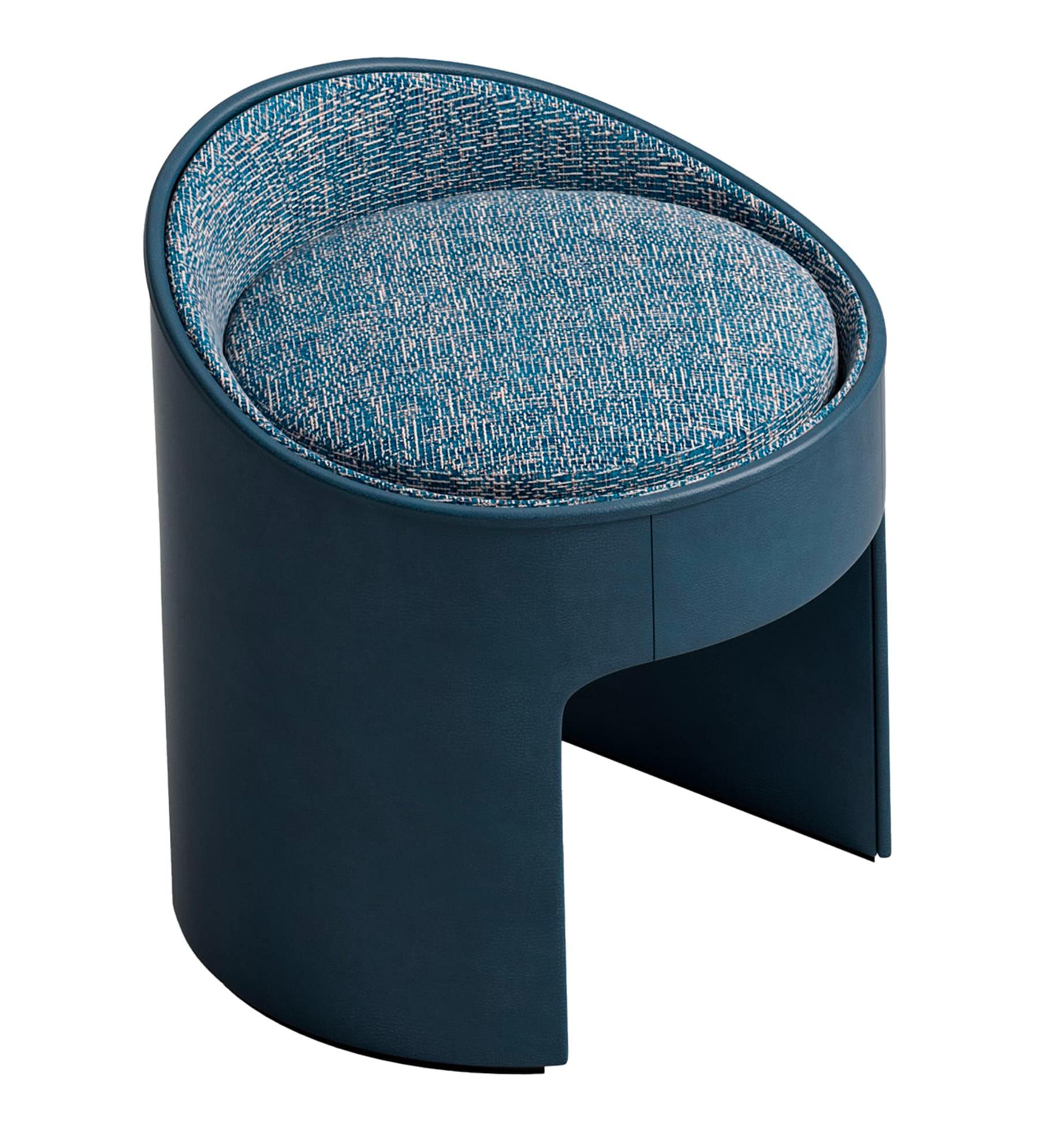 Zoe Leather Pouf