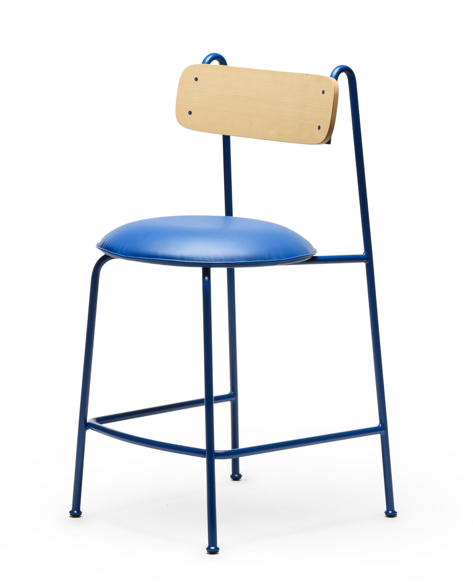 Lena SG-65 Blue Ash Wood Bar Chair