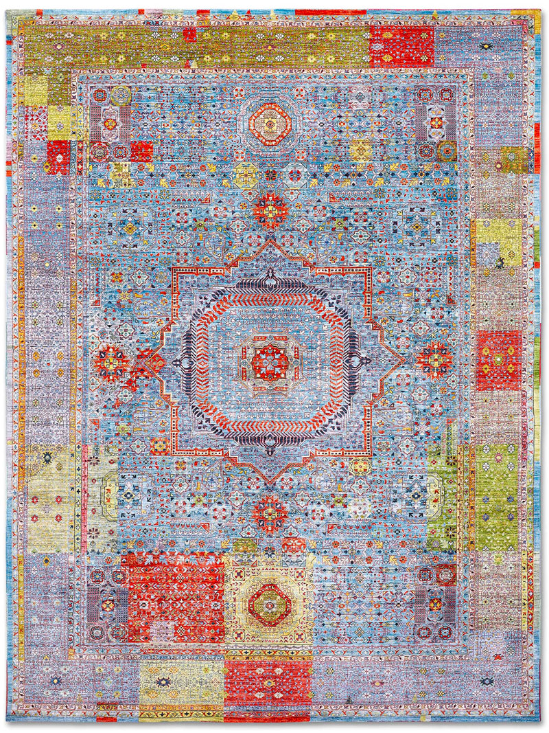 Cosmic Blue Hand Knotted Rug
