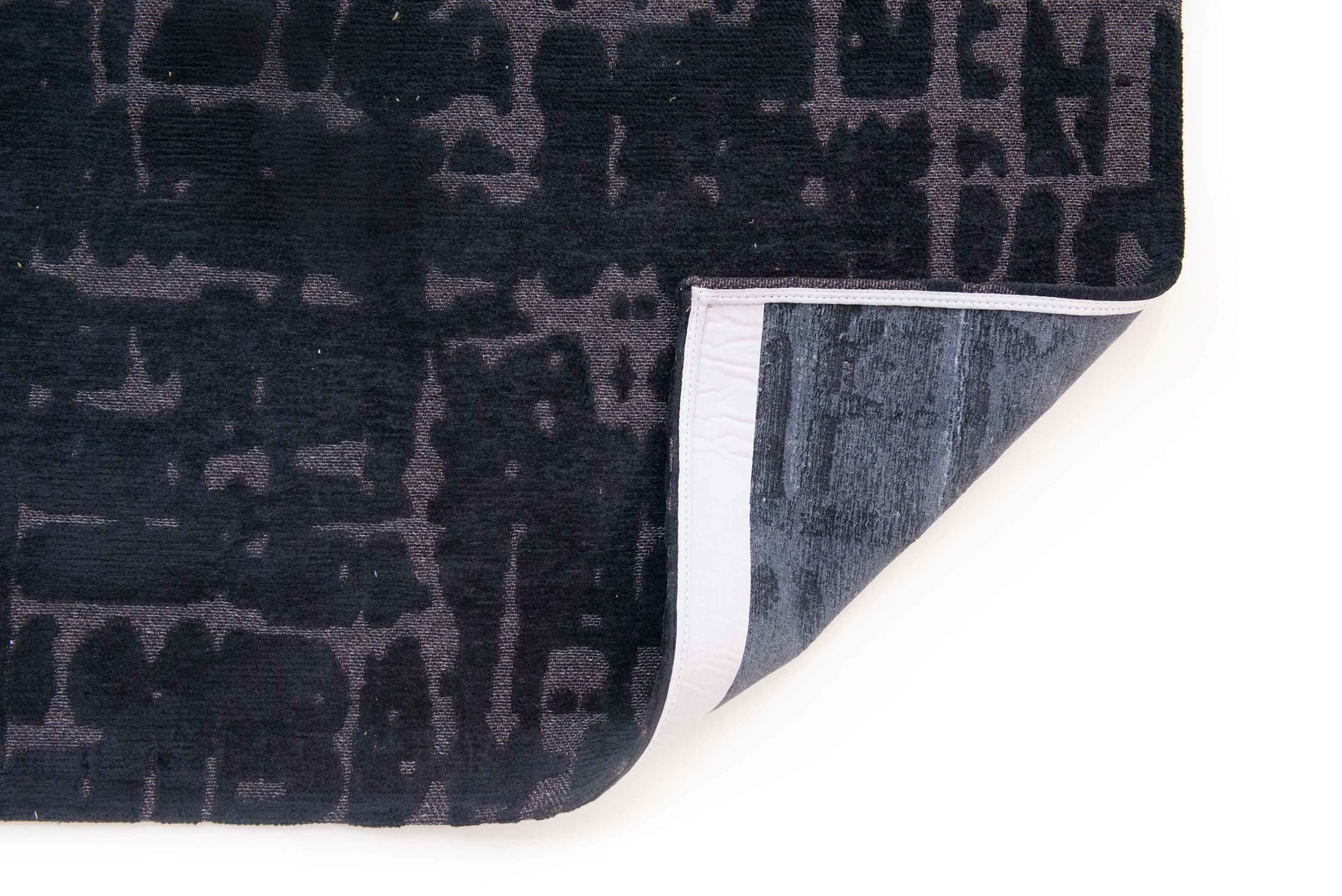 Abstract Black Belgian Rug | Size: 9' 2