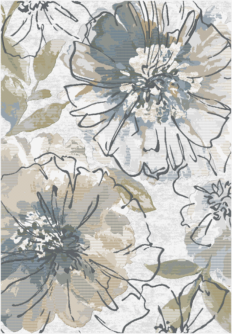 Sibilla Floral Rug ☞ Size: 6' 7" x 9' 6" (200 x 290 cm)