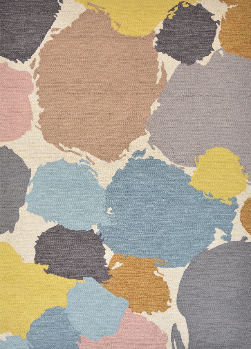 Abstract Multicolour Polypropylene Rug