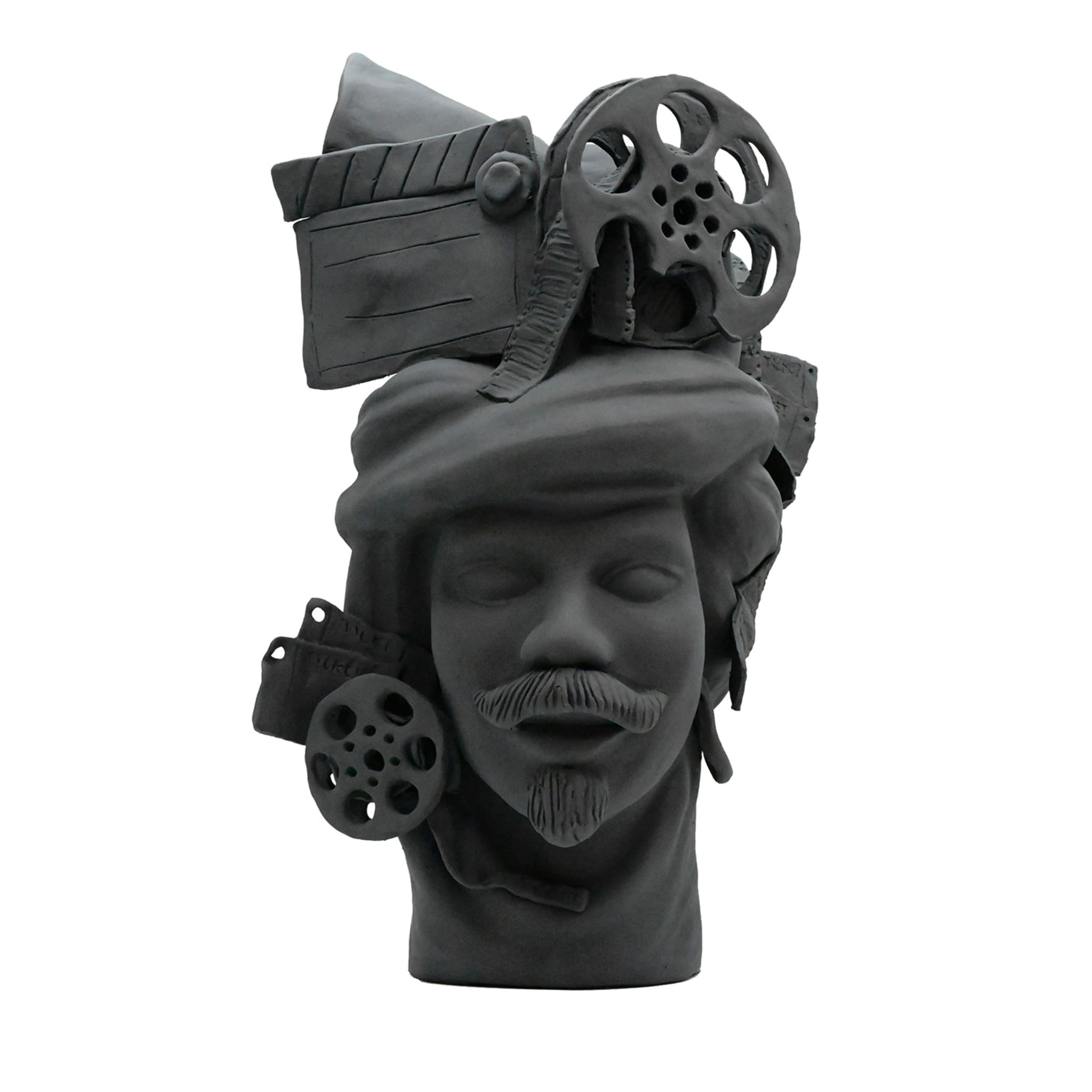 Moor's Head Grey Matte Sculpture