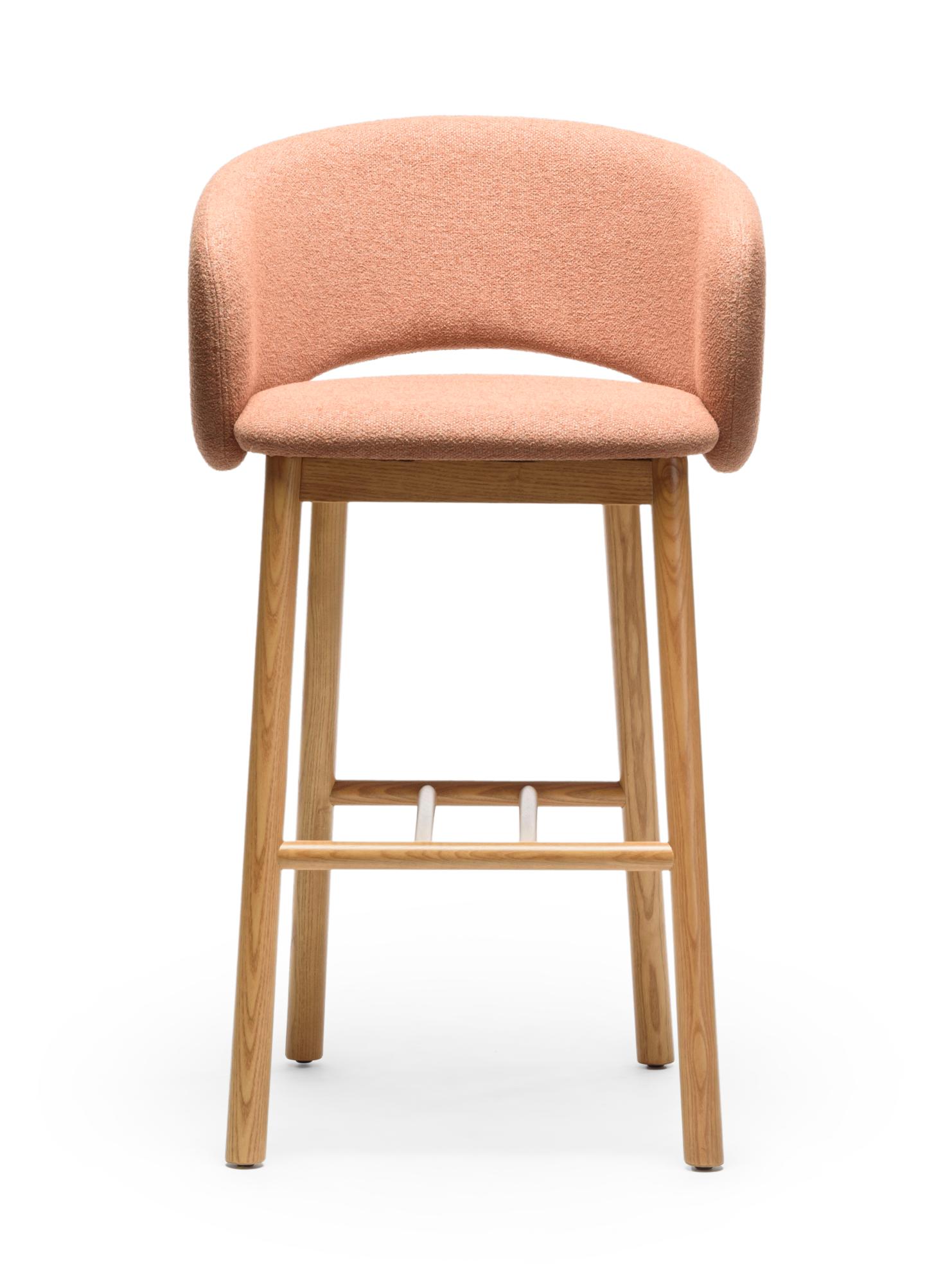 Bel SG-75 Terracotta Ash Wood Bar Stool