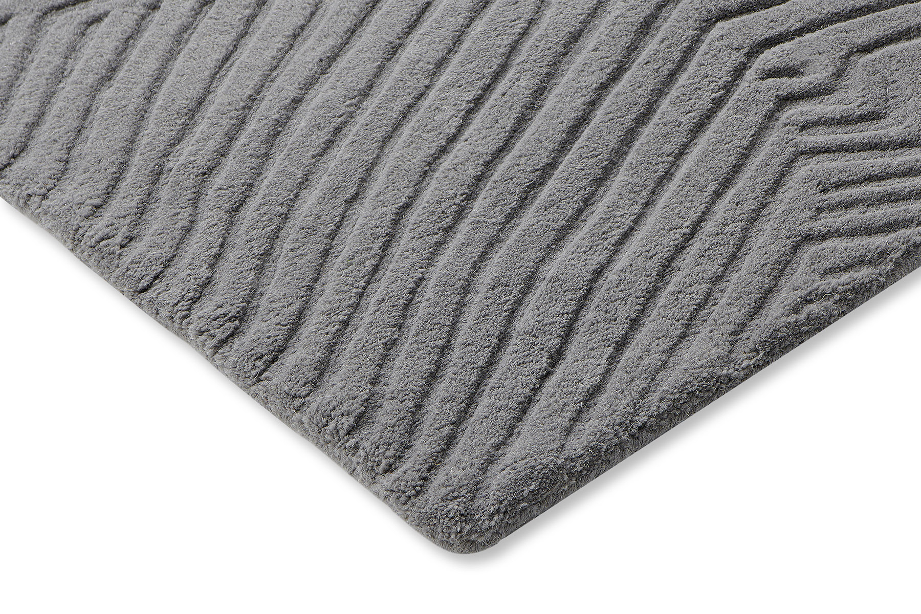 Grey Wool Embossed Rug