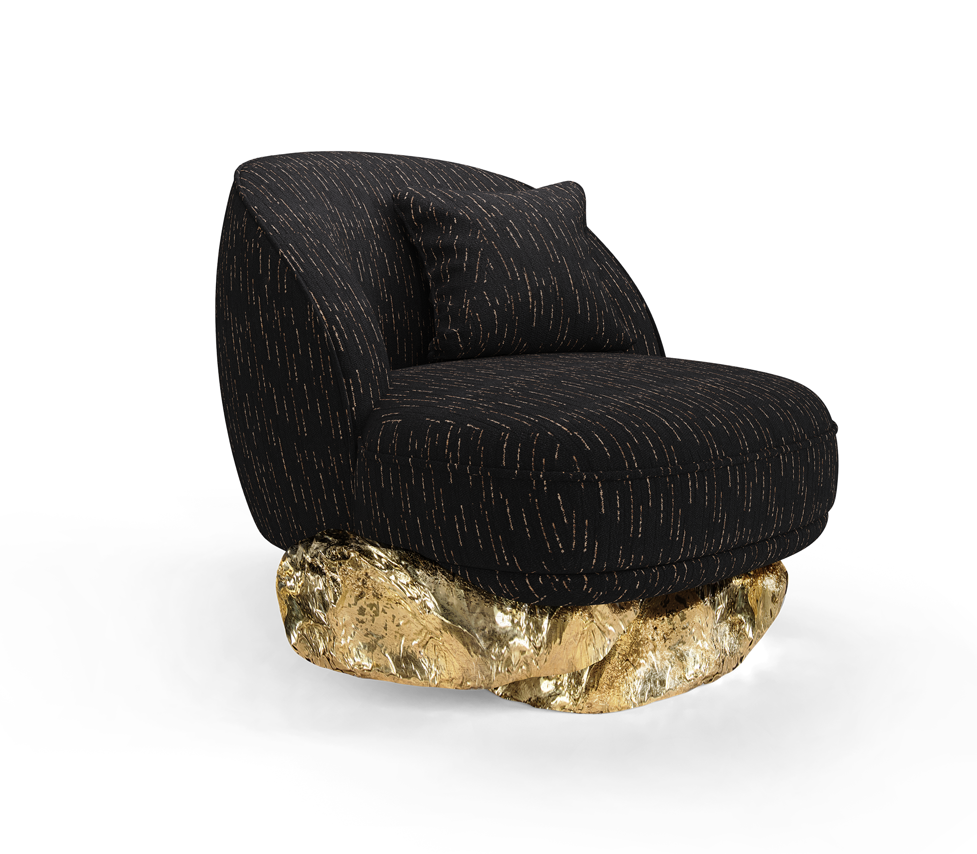 Angora Black Armchair