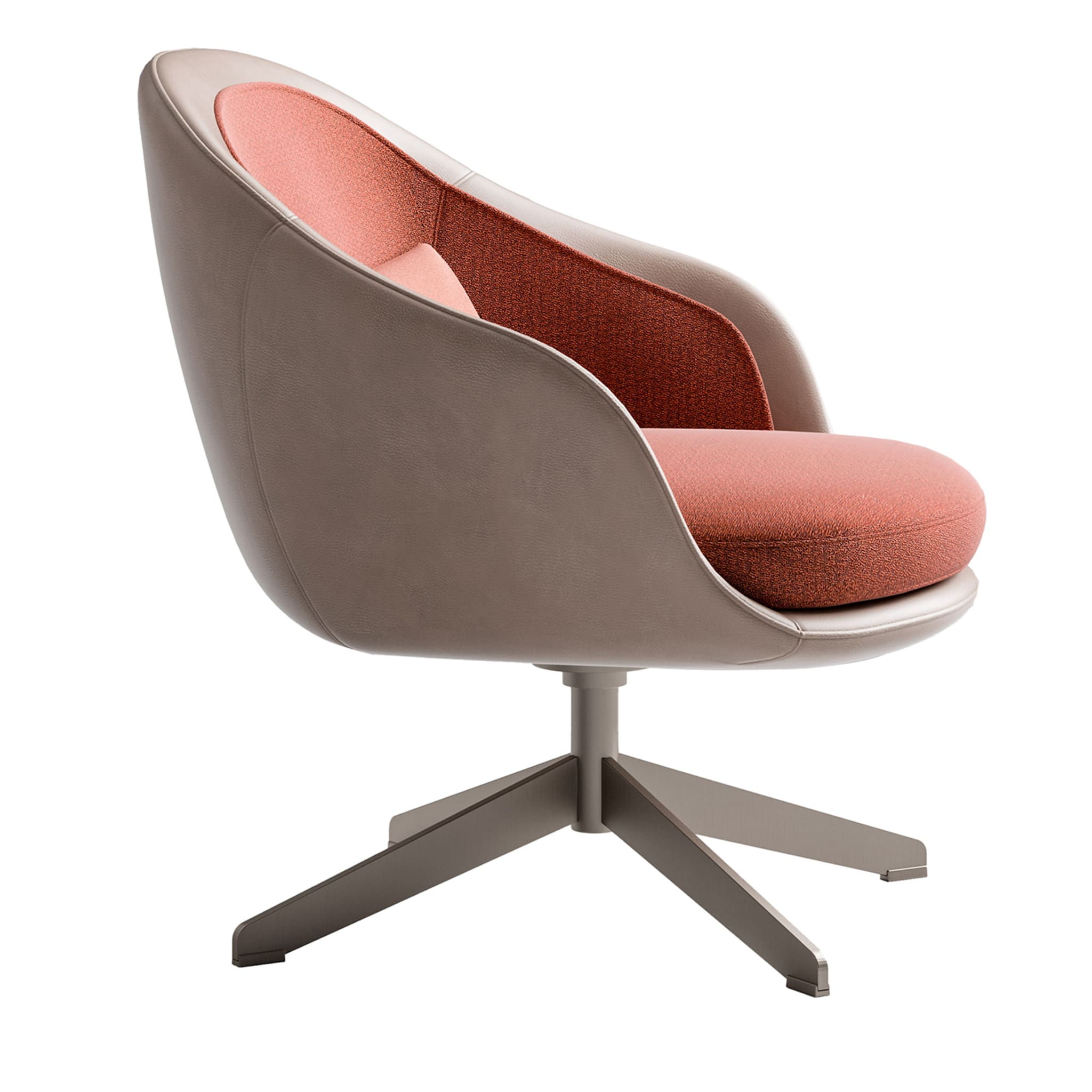 Lucille Beige / Red Armchair