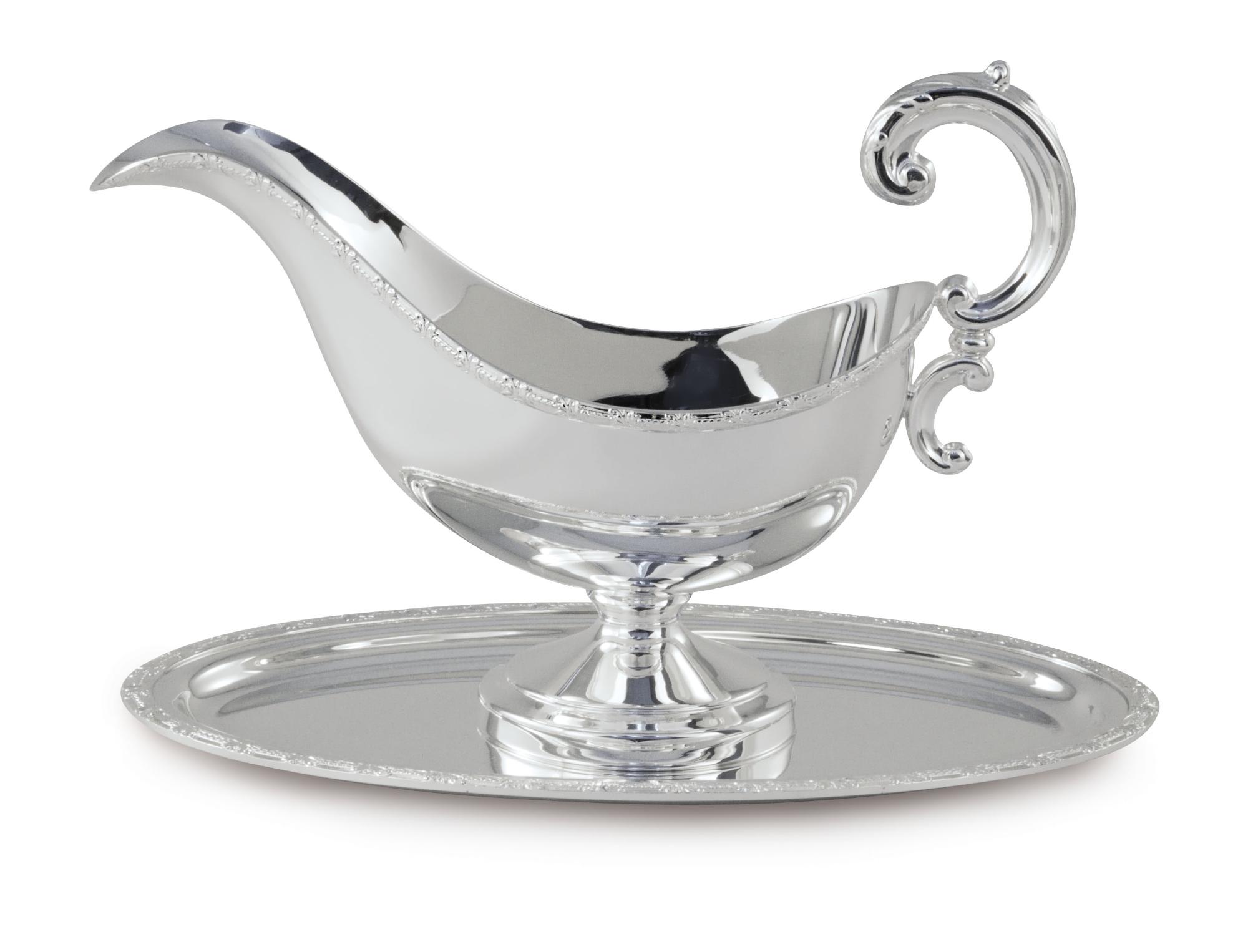 Royal Silver Sauce Boat with Saucer