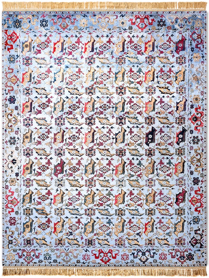 Bird Ushak Hand Knotted Rug