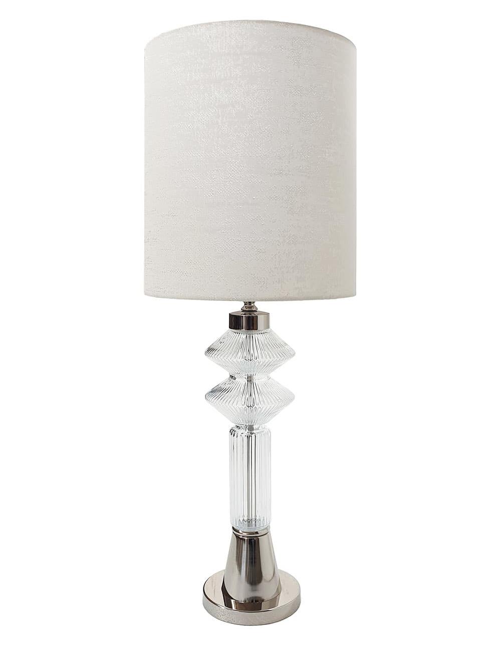 Murano Glass Table Lamp with Polished Nickel Finish