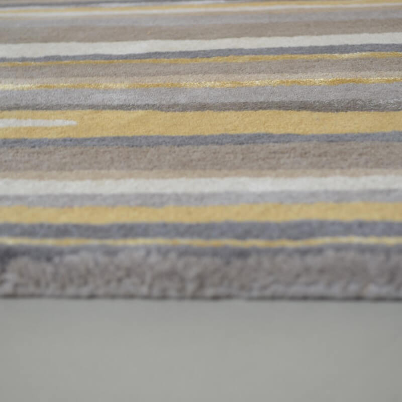 Wool / Viscose Striped Rug