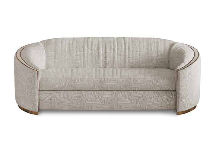 Premium Comfort Beige Curved Sofa