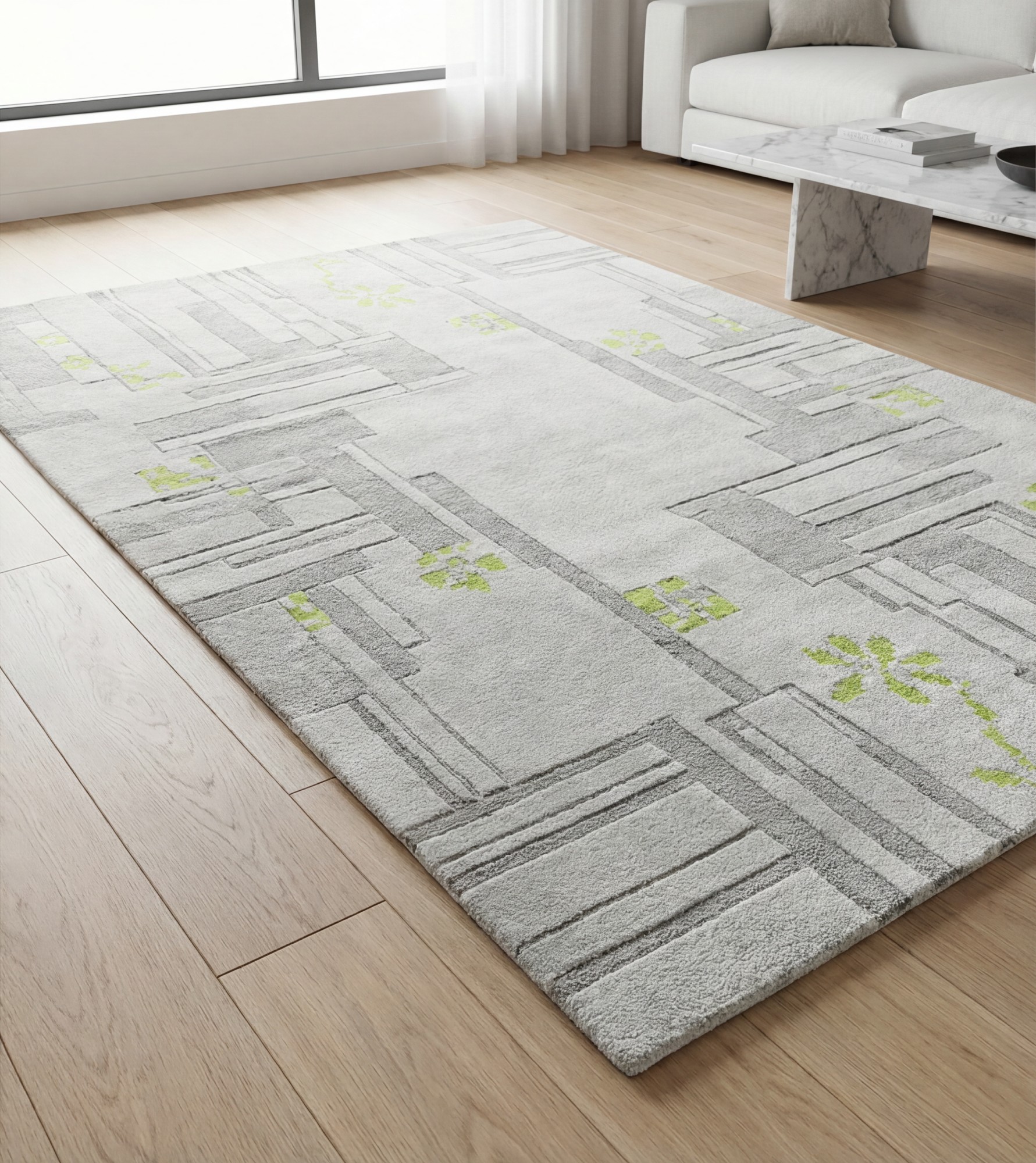 Urban Diagram Luxury Rug