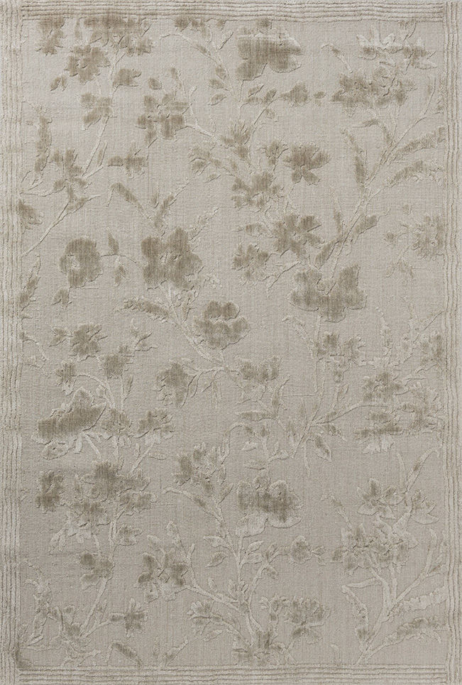 Rye Beige Floral Rug | Size: 6' 7