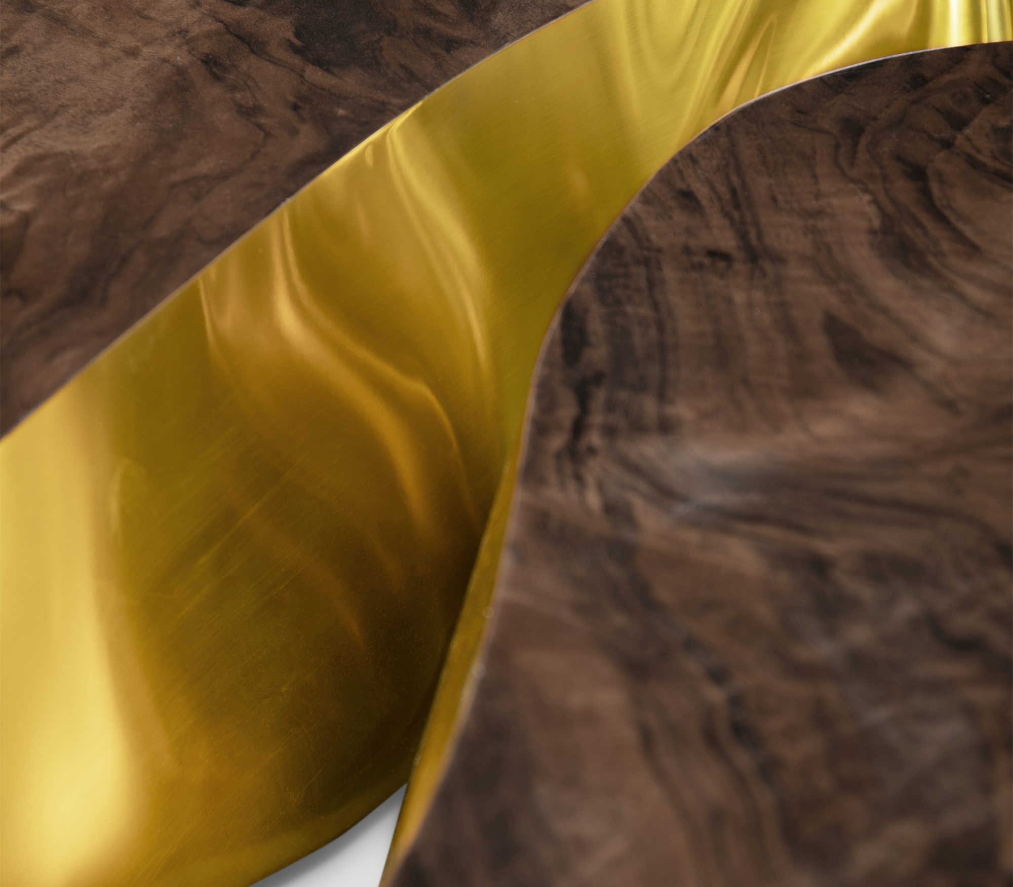 Fissure Oval Walnut Coffee Table
