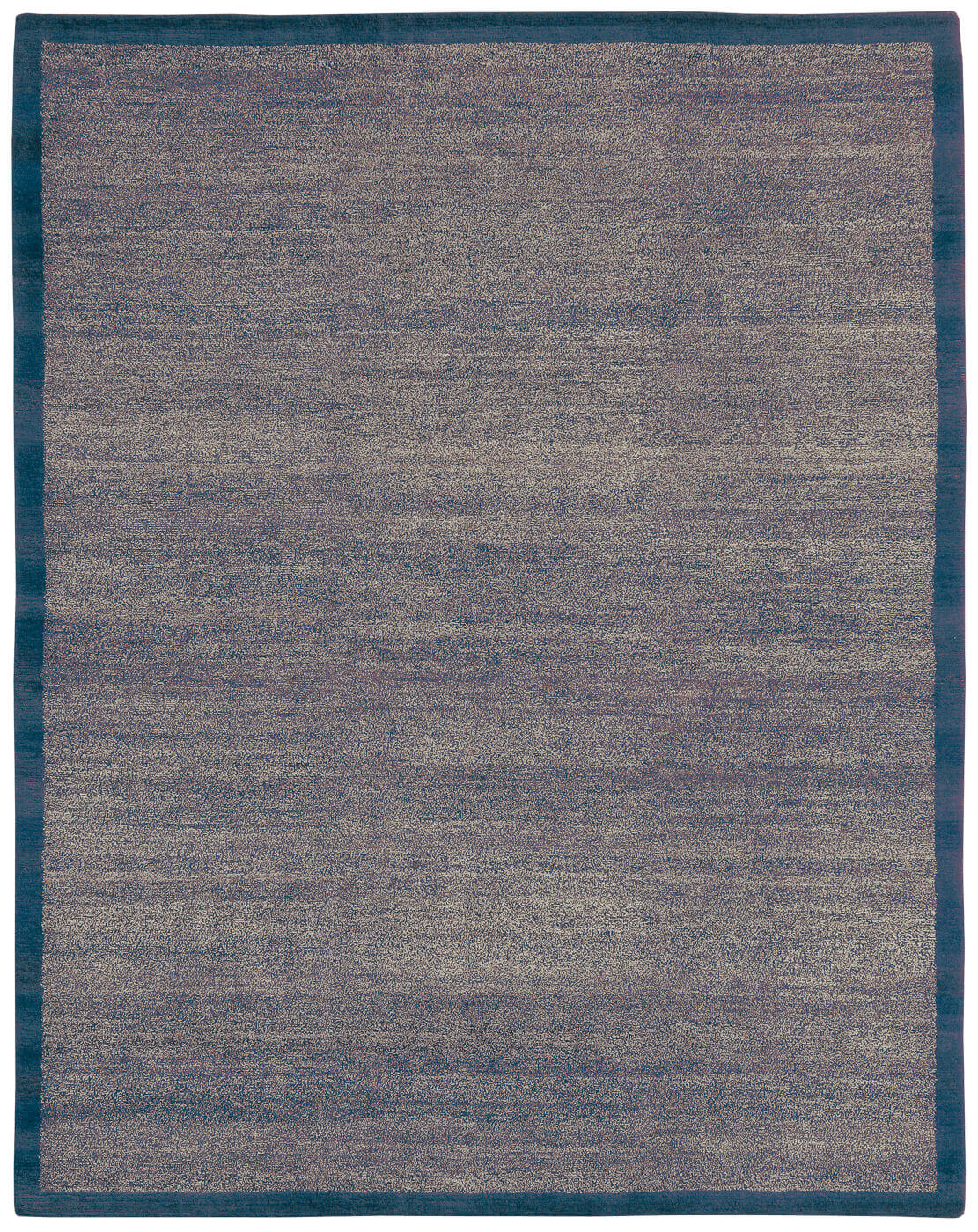 Hand-Knotted Border Blue Rug