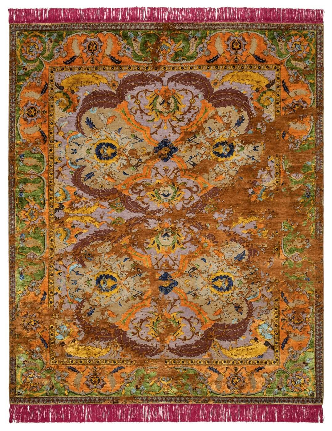 Oriental Polonaise Hand-Knotted Rug