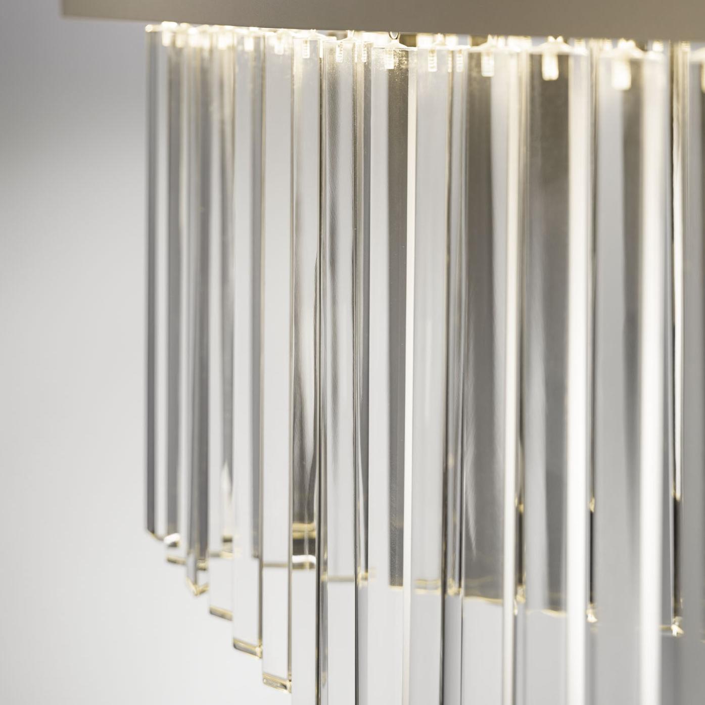 Small Rhomubs Transparent Glass Chandelier