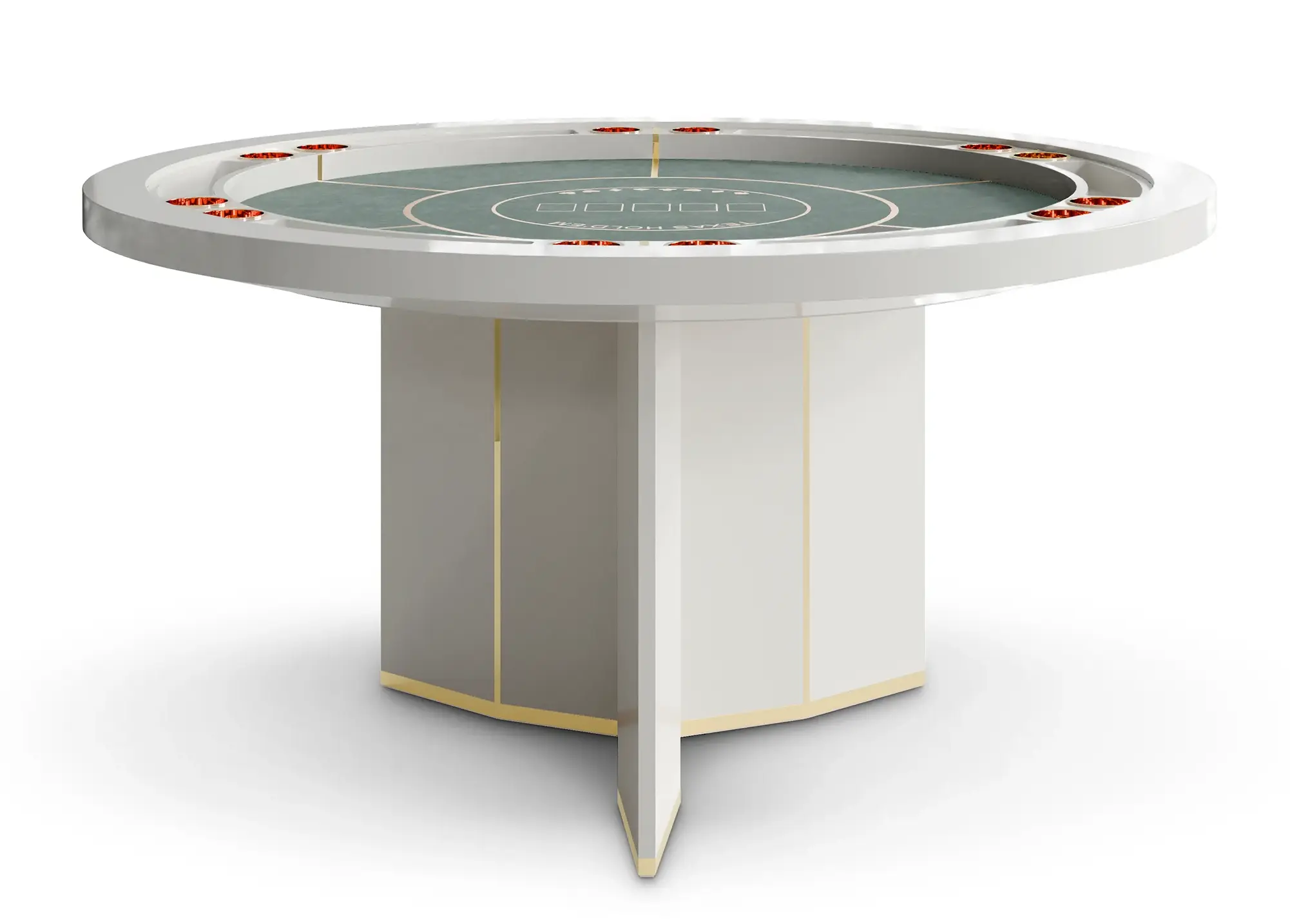 Elite White Poker Table