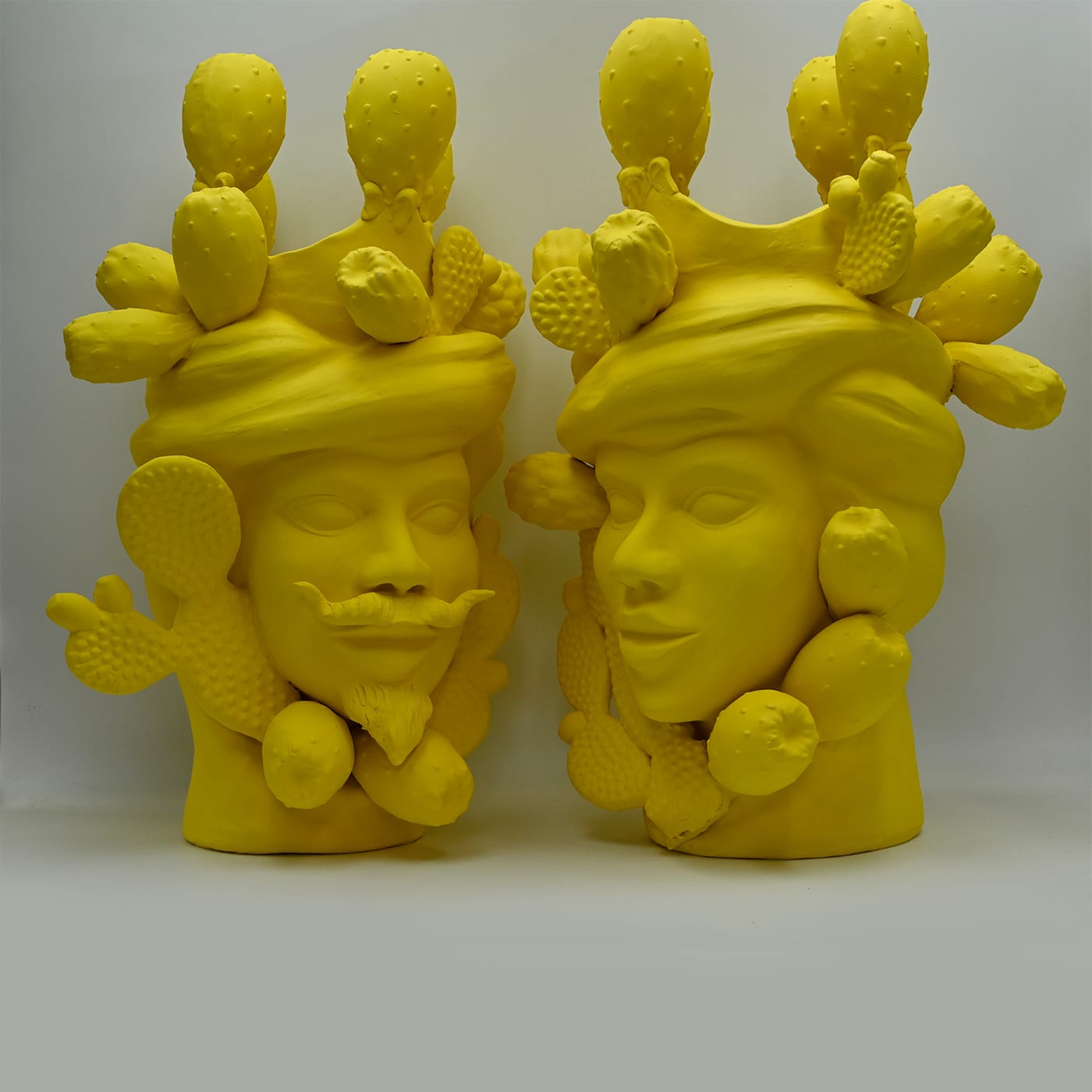 Moor's Head Yellow Unique Sculpture