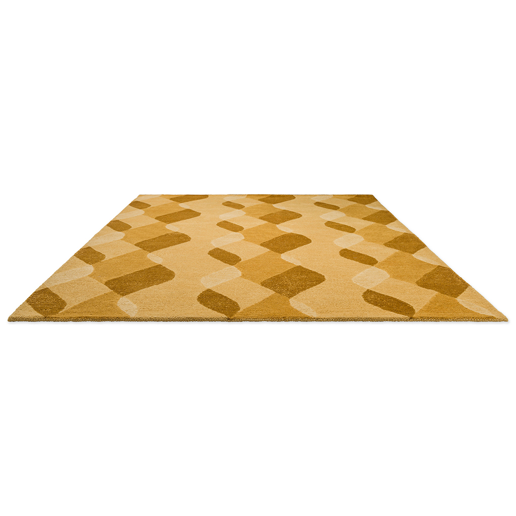 Waves Yellow Rug