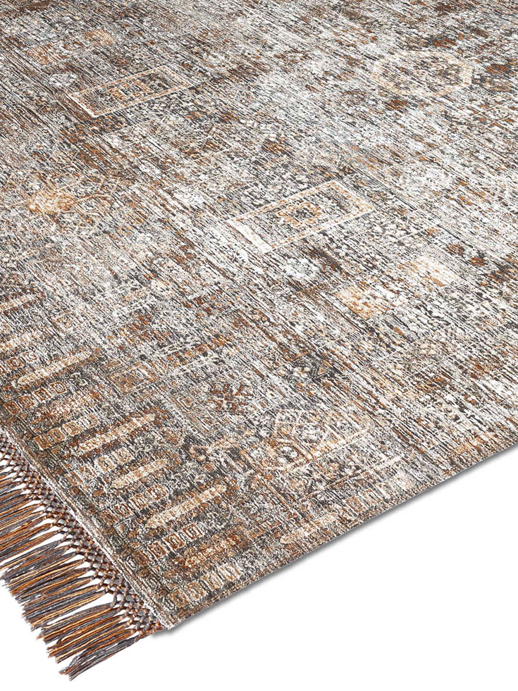 Agra Charcoal Hand-Woven Rug ☞ Size: 305 x 427 cm