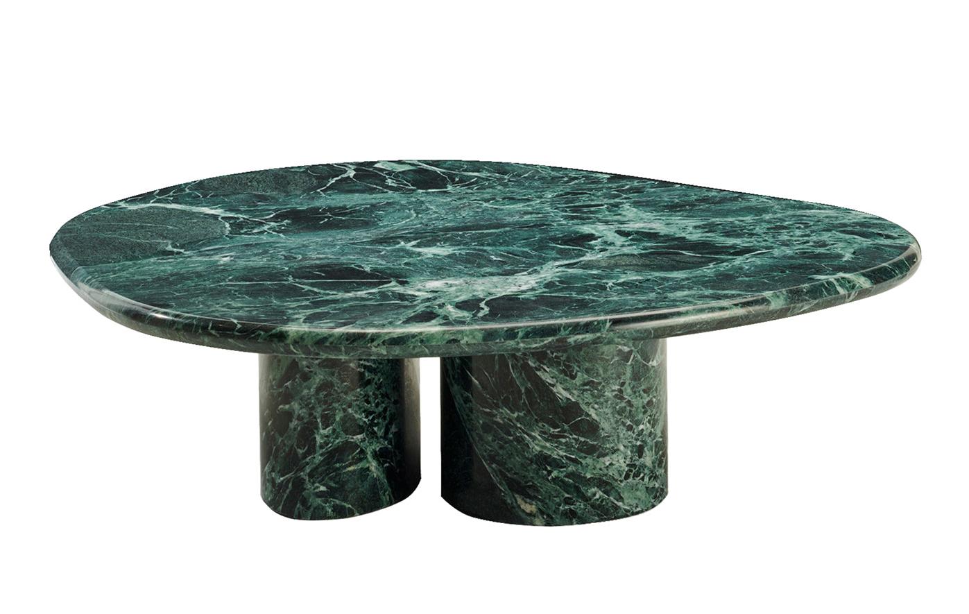Cloud Green Marble Coffee Table
