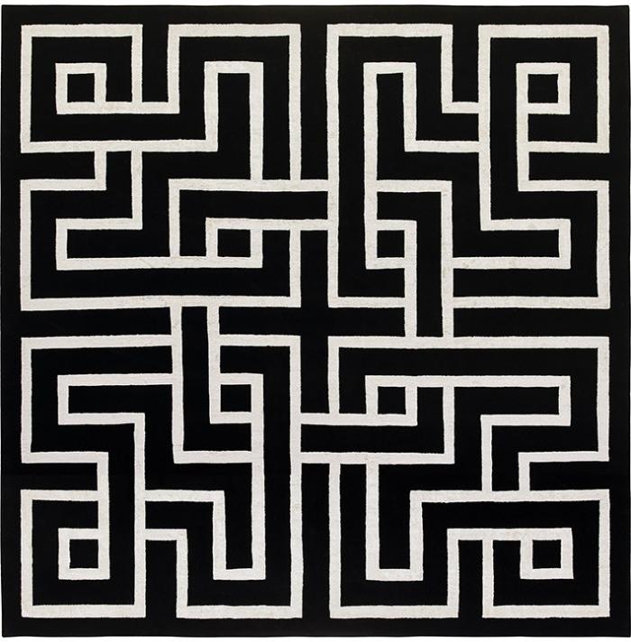 Limited Edition Labyrinth Rug ☞ Size: 8' 2" x 8' 2" (250 x 250 cm)