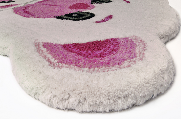 Animals Polar Bear Ivory / Pink Hand-Tufted Rug
