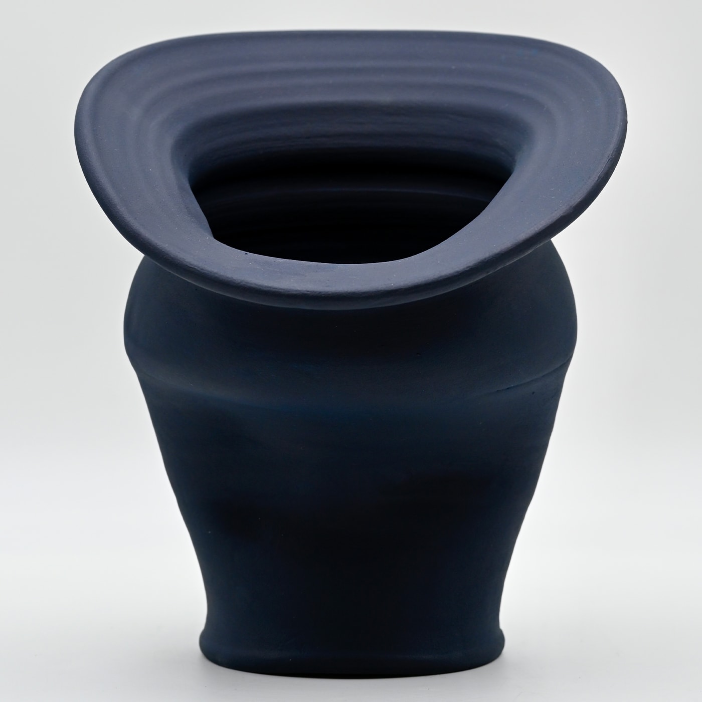 Blue Hand Sculptured Vase