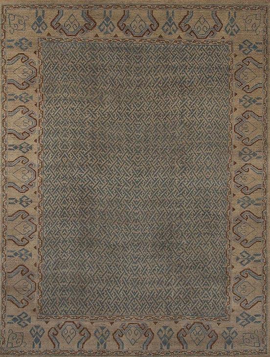 Khotan Hand Knotted Wool Rug