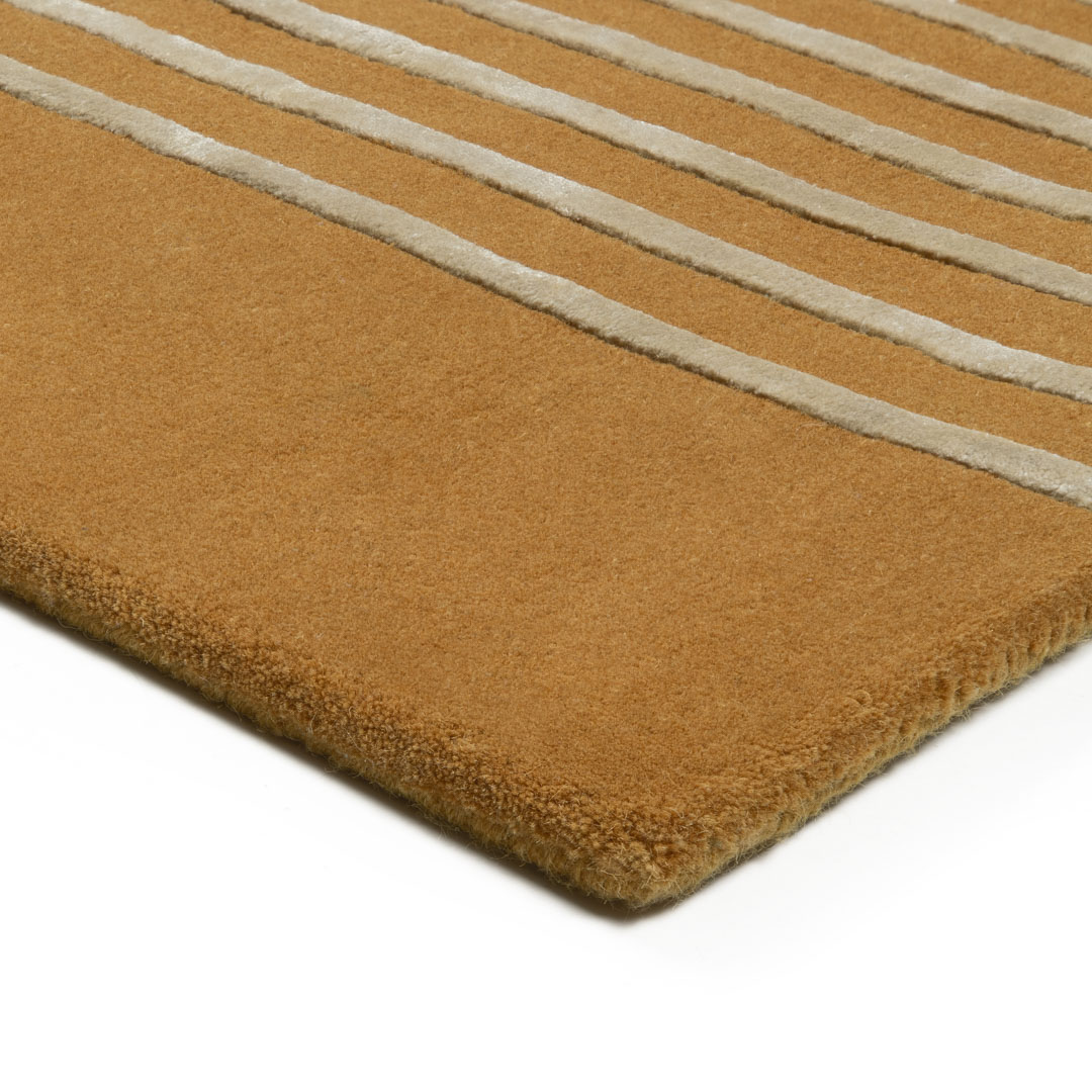 Stripes Gold Modern Rug