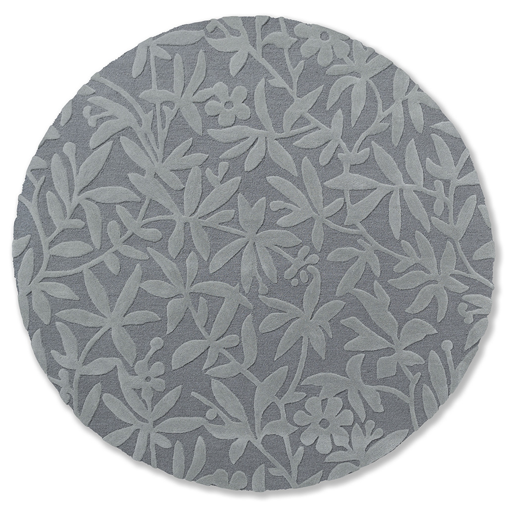 Cleavers Grey Round Rug | Size: Round 5' (Ø 150 cm)