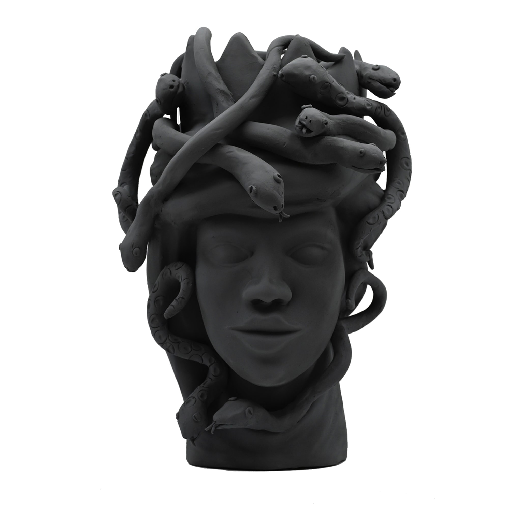 Moor's Head Dark Grey Handmade Sculpture