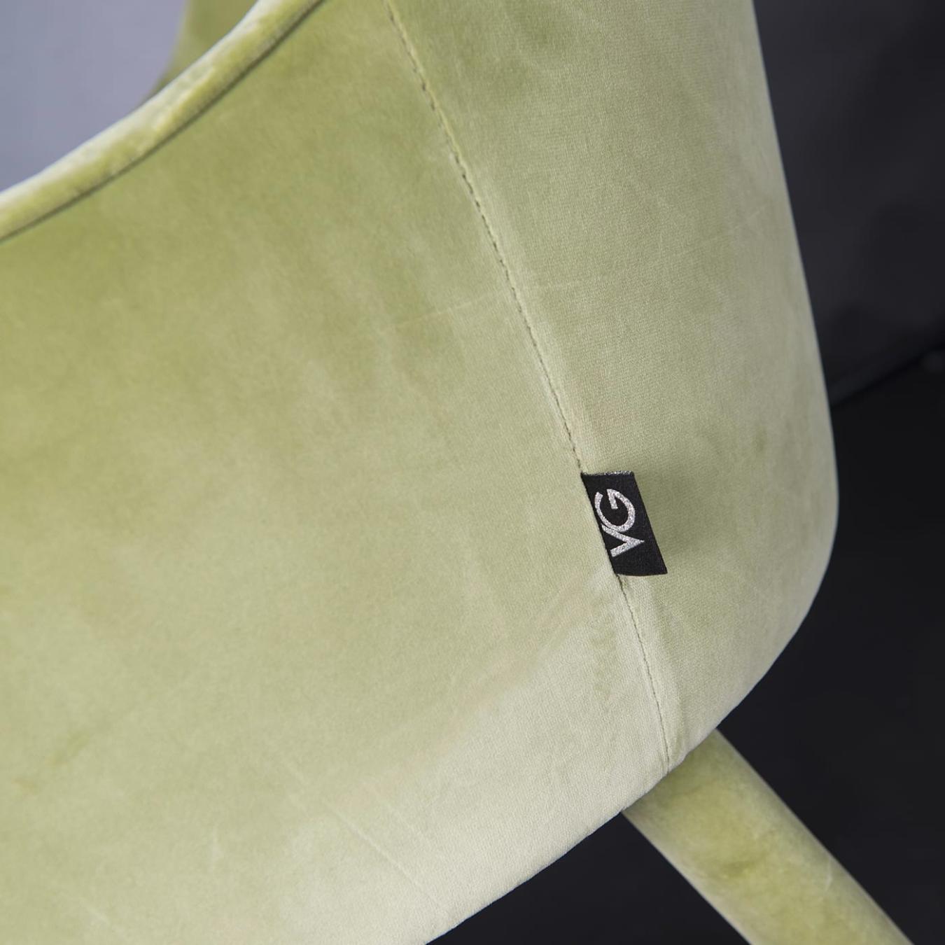 Paulette Green Chair with Armrests