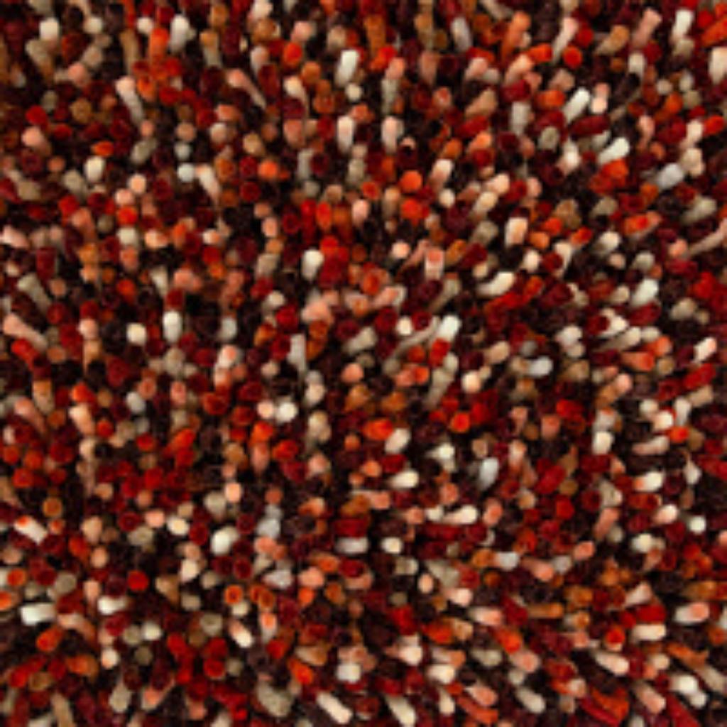 Red Shag Felted Rug ☞ Size: 4' 7" x 6' 7" (140 x 200 cm)