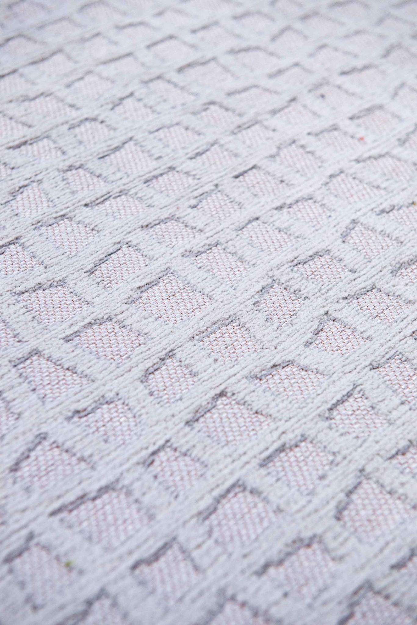 White Checkered Flatwoven Rug