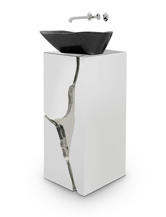 Fractured Design Pedestal Sink